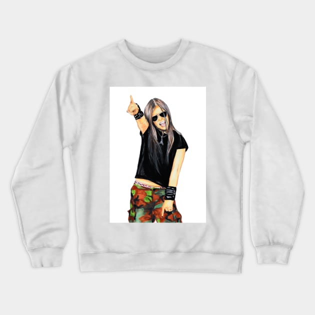 Avril Lavigne Crewneck Sweatshirt by Svetlana Pelin